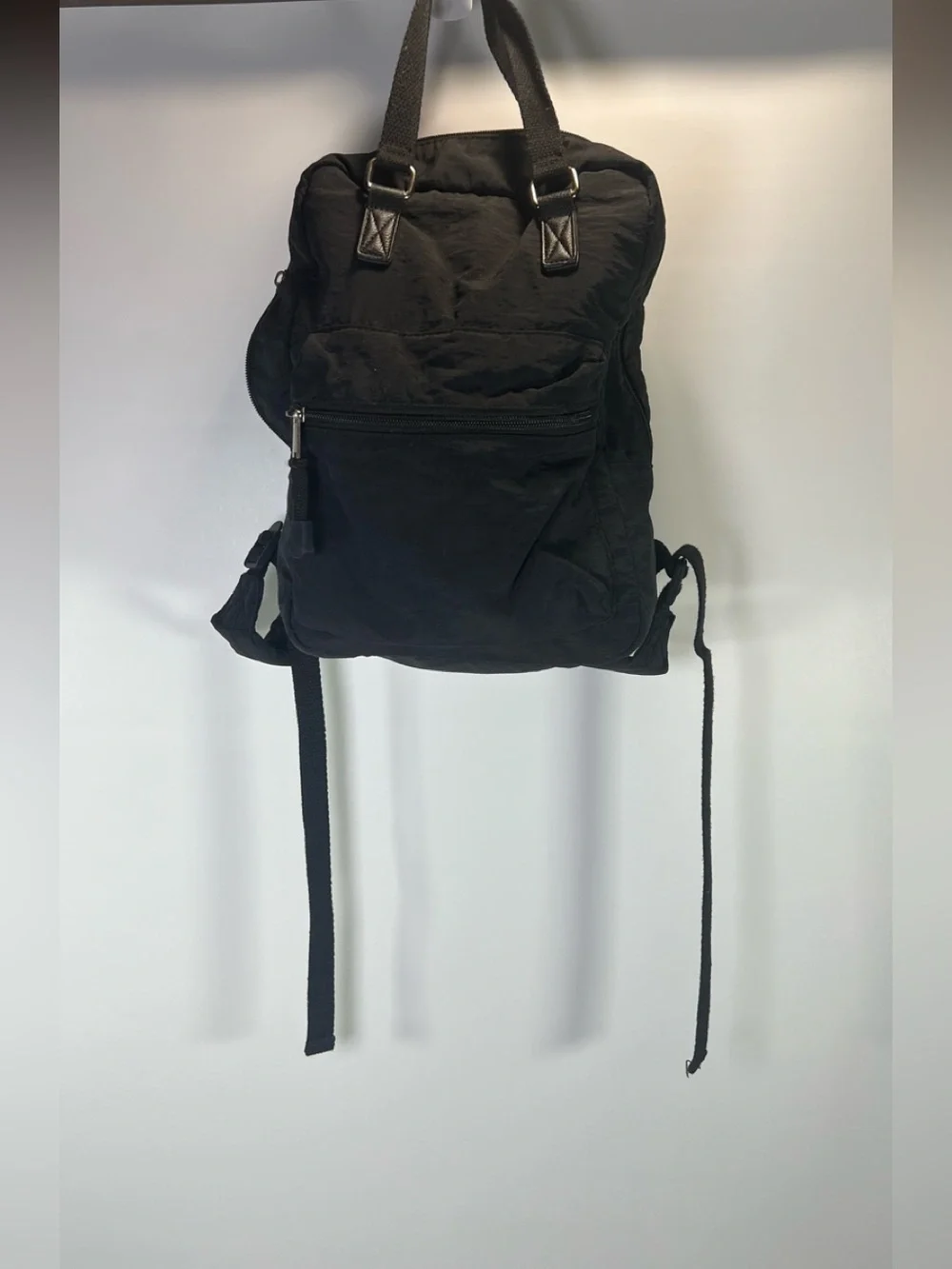 Wild Fable Square Nylon Minimalist Backpack Unisex Distressed Daily Bag